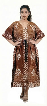 Pure Cotton Kaftan Nighty - Ankle Length