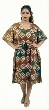 Pure Cotton Kaftan Nighty - Ankle Length