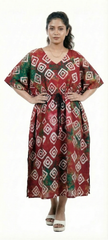 Pure Cotton  Kaftan Nighty - Ankle Length